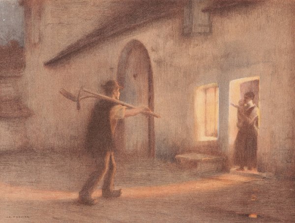 Main Product Photo of Le retour des champs  Painting by Jules Alexis Muenier