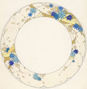 Ontwerp voor een dessertbord van een porseleinen servies voor Piilivuyt by Jules Auguste Habert-Dys Oil Painting