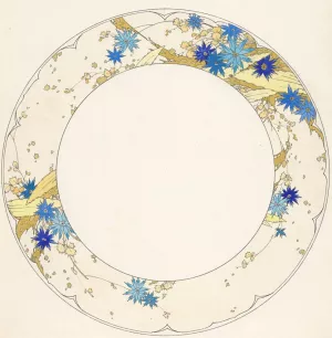 Ontwerp voor een dessertbord van een porseleinen servies voor Piilivuyt by Jules Auguste Habert-Dys Oil Painting