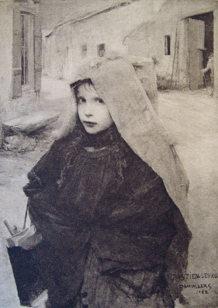 Main Product Photo of Going to School Painting by Jules Bastien-Lepage