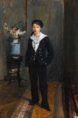 Portrait Of A Young Boy by Jules Bastien-Lepage Oil Painting
