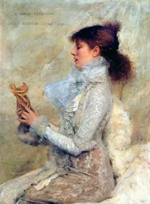 Portrait of Sarah Bernhardt by Jules Bastien-Lepage Oil Painting