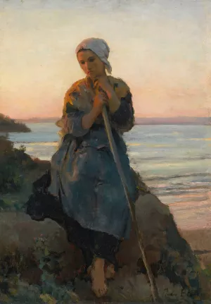 Bergere de Douarnenez by Jules Breton Oil Painting