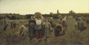 Calling in the Gleaners by Jules Breton Oil Painting