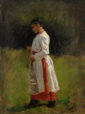 Enfant de chOur by Jules Breton Oil Painting