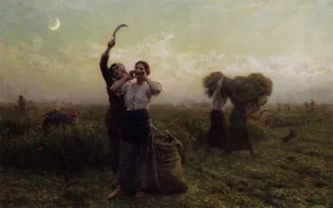 Evening Call by Jules Breton Oil Painting