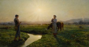 Le Matin by Jules Breton Oil Painting