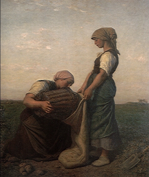 The Potato Harvest by Jules Breton - Hand-Painted Oil Painting Reproduction