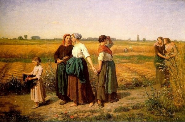 Main Product Photo of The Reapers Painting by Jules Breton