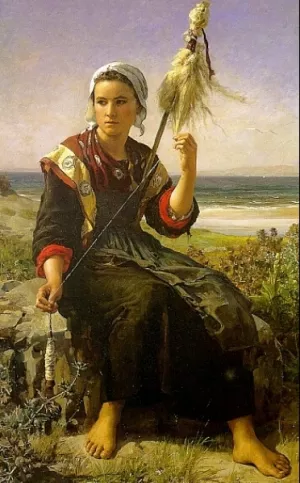 The Rest of the Haymakers by Jules Breton Oil Painting