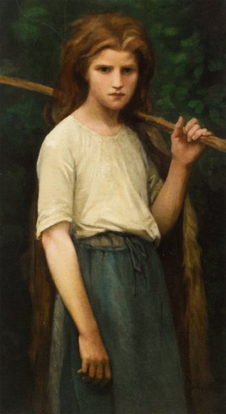 The Shepherdess by Jules Breton - Hand-Painted Oil Painting Reproduction
