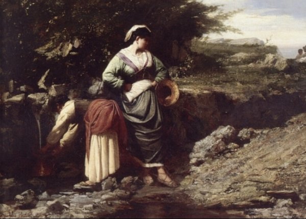 Water Carriers by Jules Breton - Hand-Painted Oil Painting Reproduction