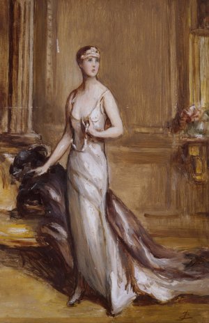 Portrait d'Isabelle d'Orleans, duchesse de Guise by Jules Cayron Oil Painting