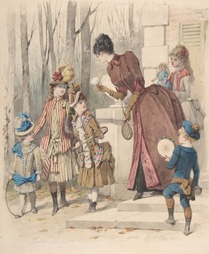Fashion illustration, no. 2224 by Jules David Oil Painting