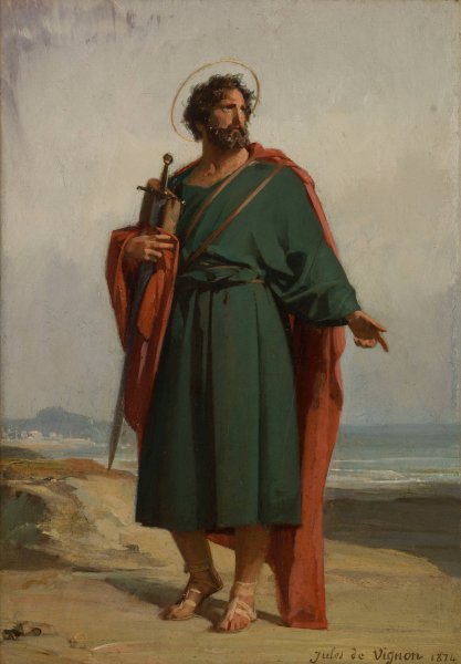 Saint Paul  by Jules De Vignon - Hand-Painted Oil Painting Reproduction