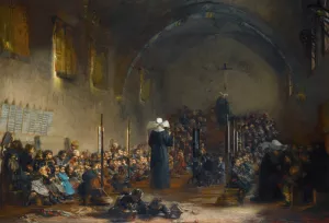 Salle D'asile De La Charite Oil painting by Jules Degrave