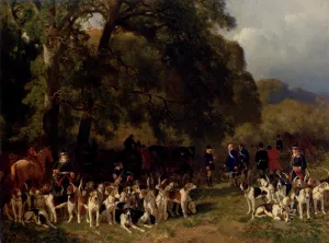 Depart Pour La Chasse painting by Jules Didier