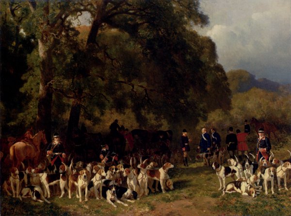 Main Product Photo of Depart Pour La Chasse Painting by Jules Didier