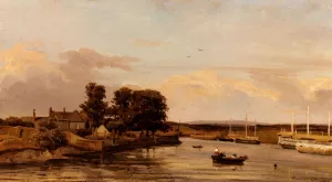 Bords De Riviere by Jean Baptise Duprac Oil Painting