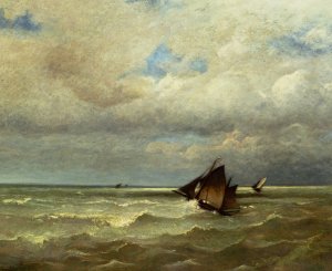Pres des Cayeux by Jean Baptise Duprac Oil Painting