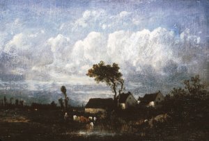 Landscape Oil painting by Jules Dupre