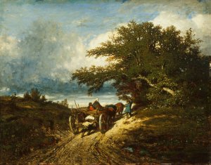 On the Road Oil painting by Jules Dupre