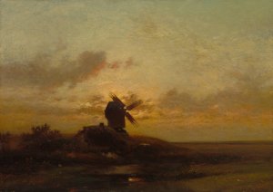 The Windmill Oil painting by Jules Dupre