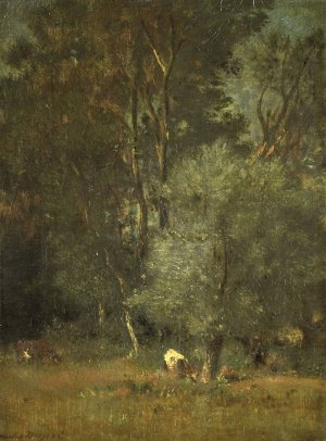 View in the Woods Oil painting by Jules Dupre