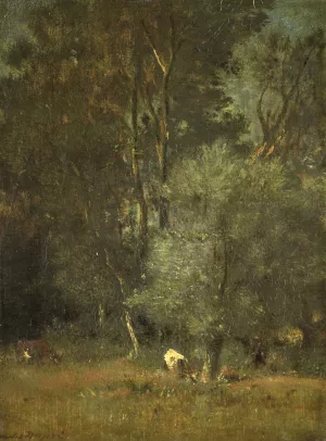 View in the Woods by Jules Dupre Oil Painting