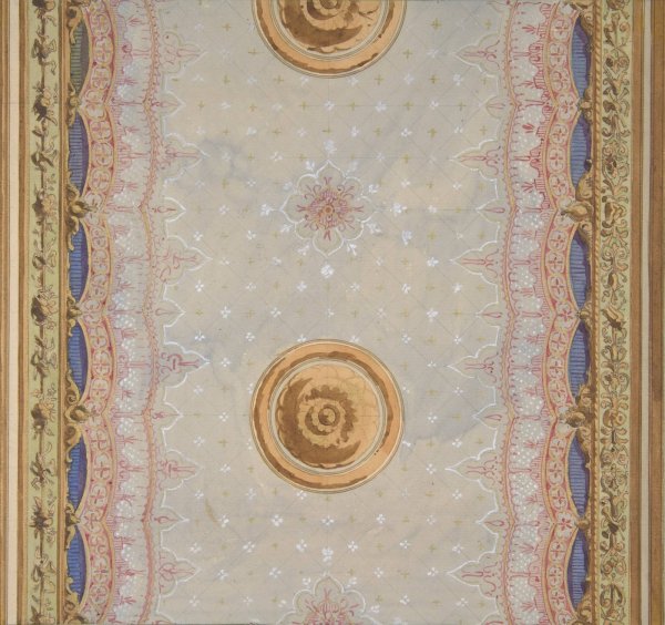 A design for the painted decoration of a ceiling or walls  by Jules-Edmond-Charles Lachaise - Hand-Painted Oil Painting Reproduction