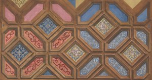 Alternate designs for the decoration of a coffered ceiling by Jules-Edmond-Charles Lachaise Oil Painting