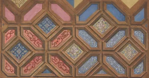 Alternate designs for the decoration of a coffered ceiling by Jules-Edmond-Charles Lachaise Oil Painting