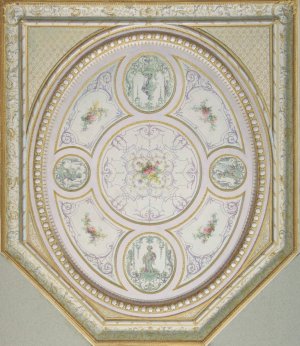 Ceiling Design by Jules-Edmond-Charles Lachaise Oil Painting