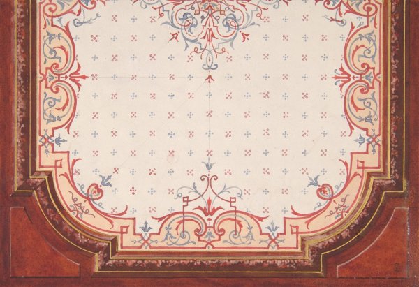 Design for a ceiling  by Jules-Edmond-Charles Lachaise - Hand-Painted Oil Painting Reproduction