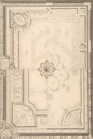 Design for a ceiling by Jules-Edmond-Charles Lachaise Oil Painting