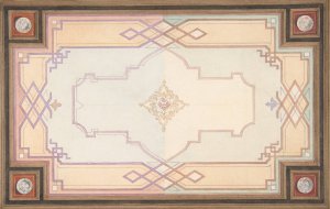 Design for a ceiling by Jules-Edmond-Charles Lachaise Oil Painting