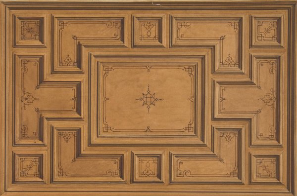 Design for a decorated ceiling  by Jules-Edmond-Charles Lachaise - Hand-Painted Oil Painting Reproduction