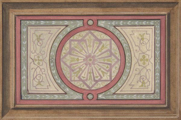 Design for a framed panel with painted decoration  by Jules-Edmond-Charles Lachaise - Hand-Painted Oil Painting Reproduction