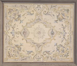 Design for a Study Ceiling by Jules-Edmond-Charles Lachaise Oil Painting