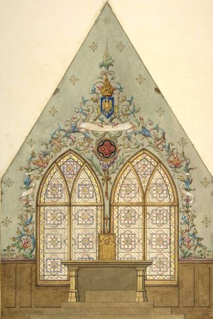 Design for Altar and Chapel, Farnborough by Jules-Edmond-Charles Lachaise Oil Painting