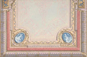 Design for Bedroom Ceiling, Hotel Hope Oil painting by Jules-Edmond-Charles Lachaise