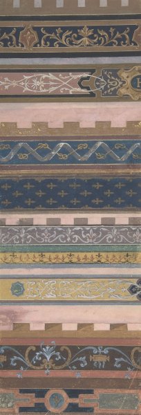 Design for Ceiling at Fontainebleau by Jules-Edmond-Charles Lachaise Oil Painting