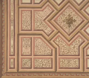 Design for Ceiling, Chateau de Cange by Jules-Edmond-Charles Lachaise Oil Painting