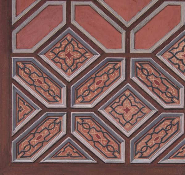 Design for Ceiling Decoration Hotel de Pless, Berlin  by Jules-Edmond-Charles Lachaise - Hand-Painted Oil Painting Reproduction