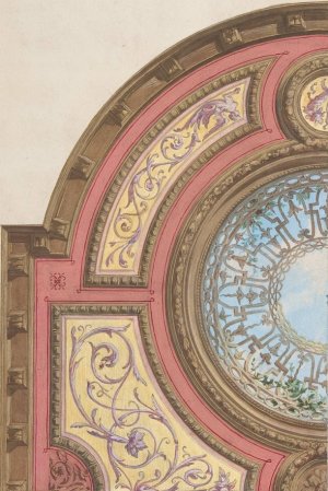 Design for Ceiling, Hotel Cottier by Jules-Edmond-Charles Lachaise Oil Painting