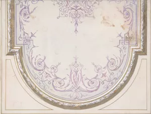 Design for Ceiling of the Duchess of Newcastle's Petit Salon, Hotel Hope by Jules-Edmond-Charles Lachaise Oil Painting