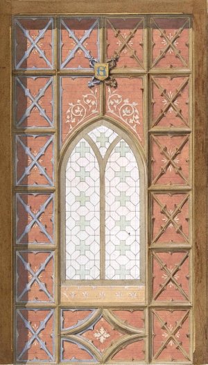 Design for Elevation of Window, Saint Clotilde by Jules-Edmond-Charles Lachaise Oil Painting