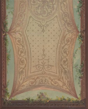 Design for Gallery Ceiling, Hotel Cottier by Jules-Edmond-Charles Lachaise Oil Painting