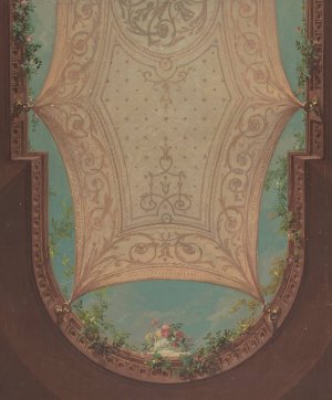 Design for Gallery Ceiling, Hotel Cottier by Jules-Edmond-Charles Lachaise Oil Painting