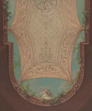 Design for Gallery Ceiling, Hotel Cottier by Jules-Edmond-Charles Lachaise Oil Painting